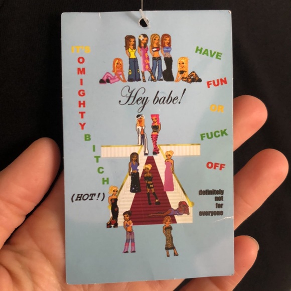 NWT O Mighty Midnight Xtina Tee sexy Chains Lace up cut out Crop top Medium - Picture 9 of 11